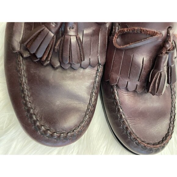 Bass G.H. Bass Burgundy Leather Tasseled Loafer Size 10M  Preppy‎ old money 90’s